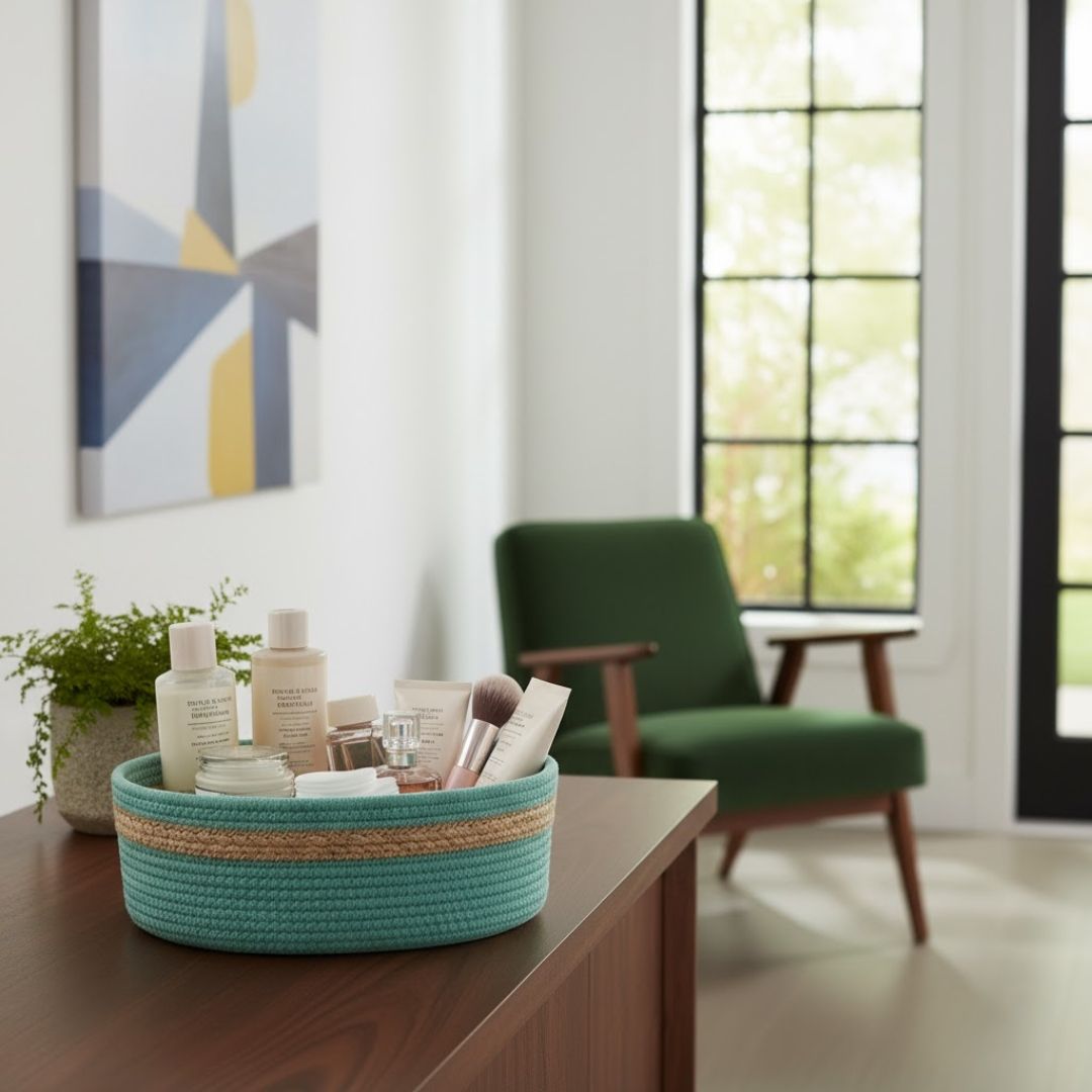 Eco-Friendly Braids in Middle Storage Basket